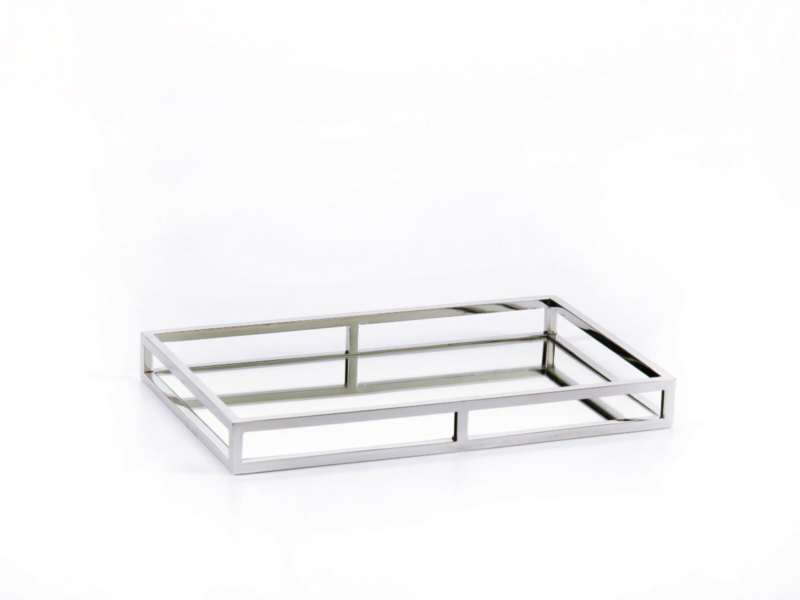 Stylish Large Mirrored Tray for Ottoman