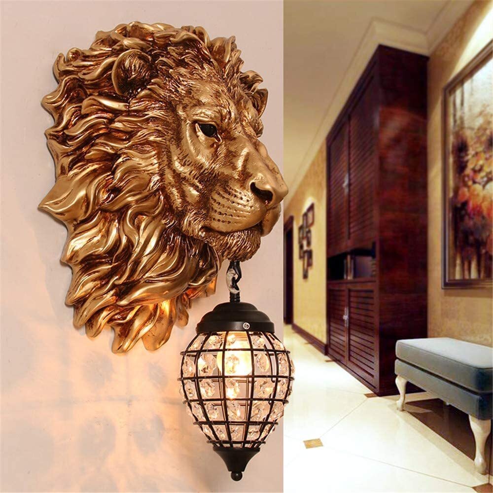 Stylish Wall Hanging Lion Lamp