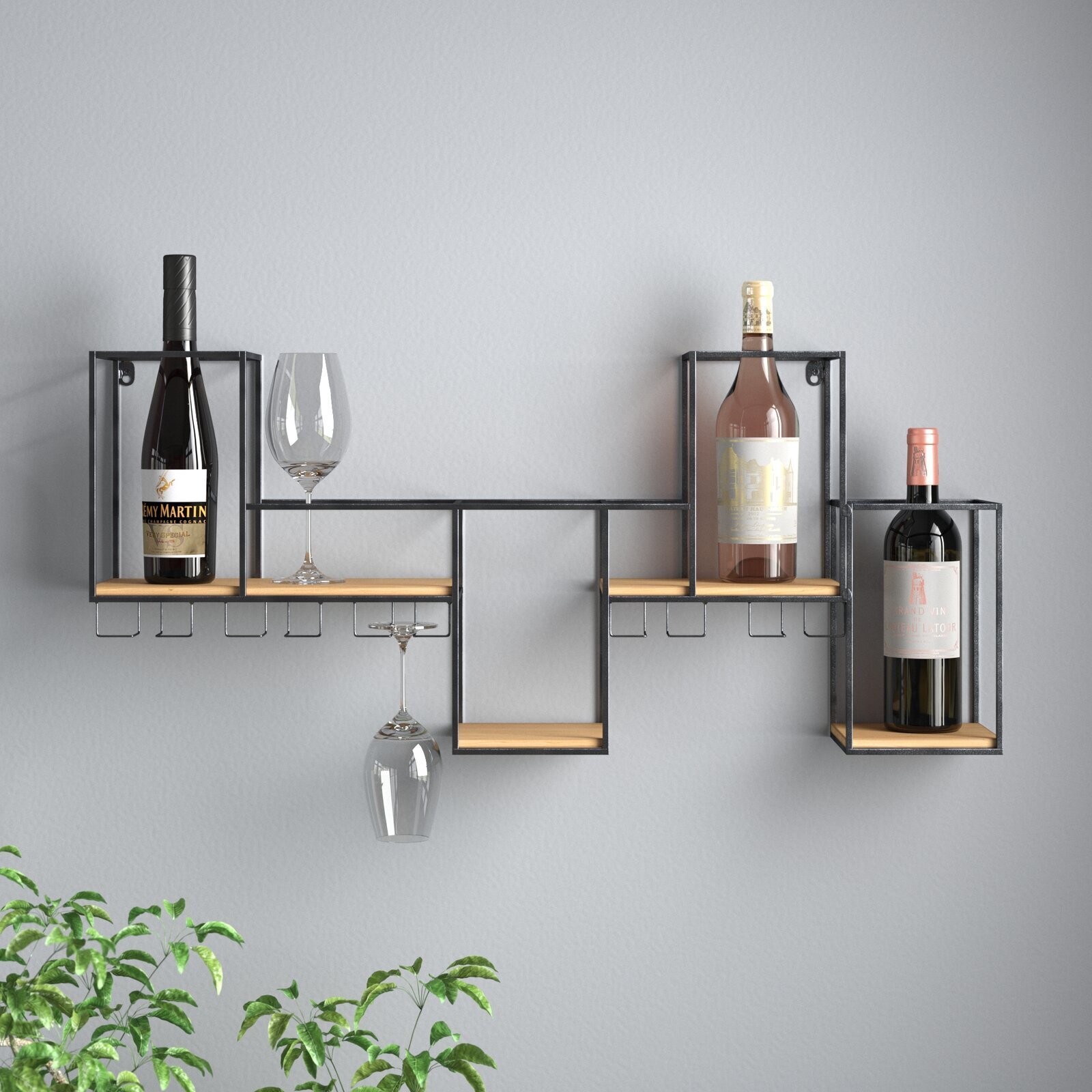 Stylish Wall Mounted Wine Glass Rack 