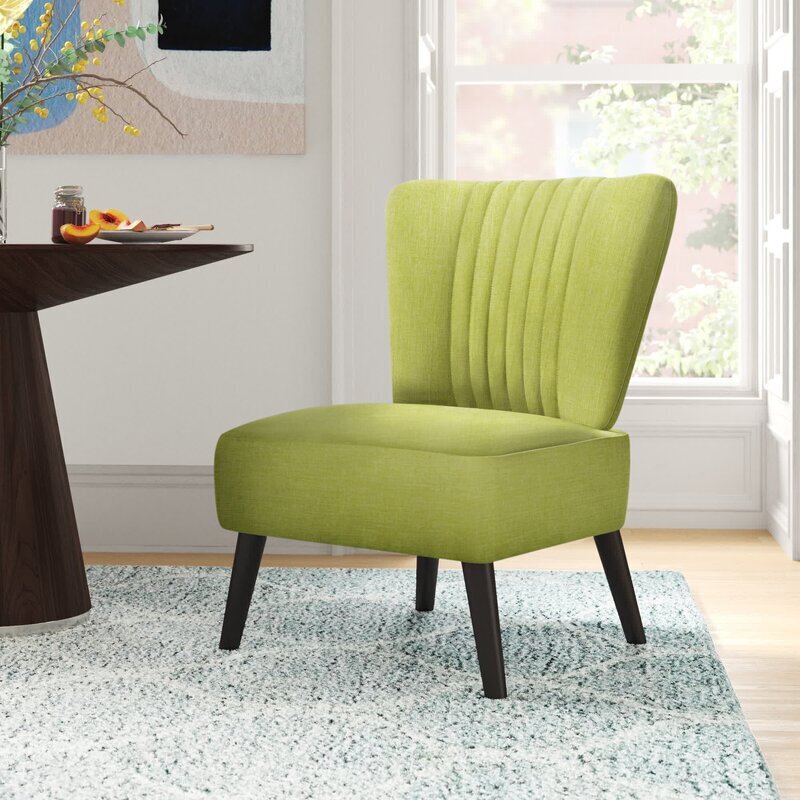 Subtle Wingback Lime Accent Chair