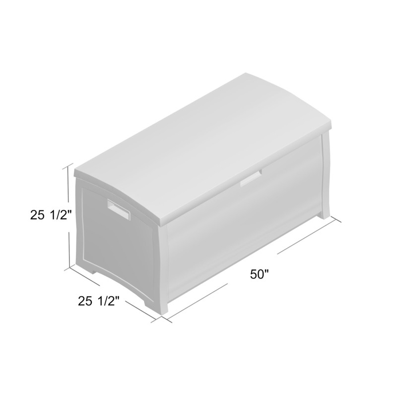Suncast 99 Gallons Gallon Resin Deck Box in Off White