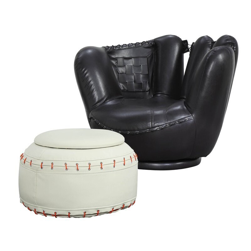 Swivel Baseball Chair for Bedroom