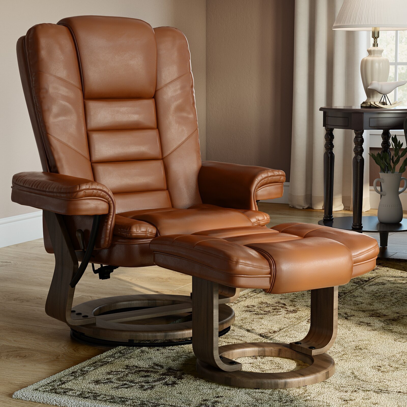 Swivel Recliner With Ottoman
