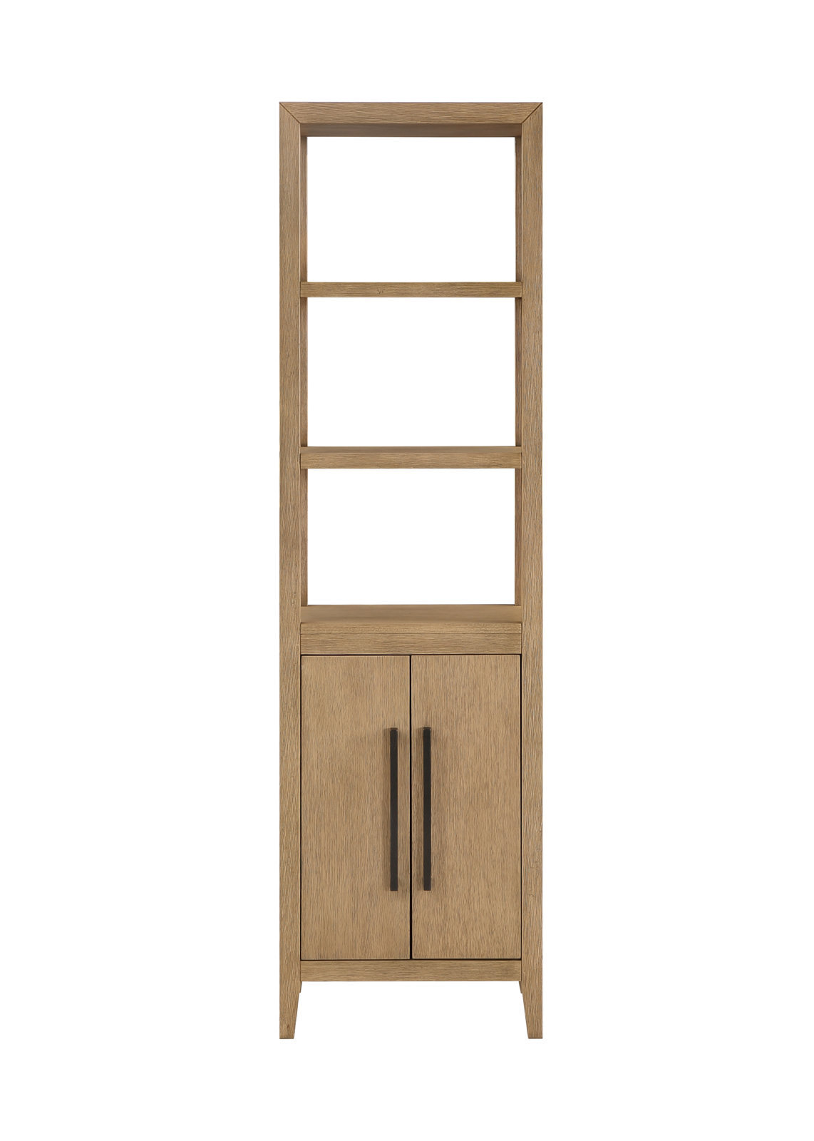 Tall and Thin Oak Linen Cabinet