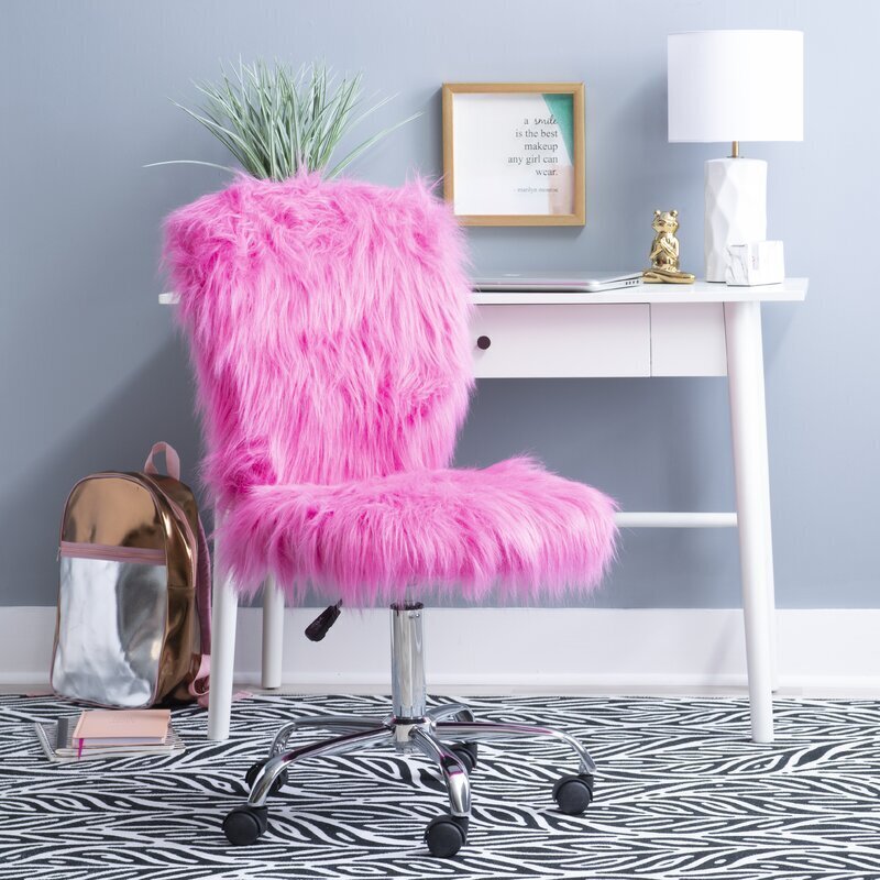 Tall Back Fluffy Chair for Office 