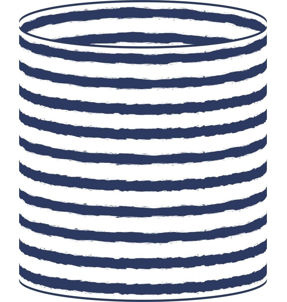 Tall Cylindrical Textured Striped Canvas Lamp Shade