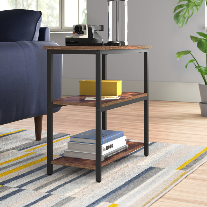 Tall End Table With Shelves