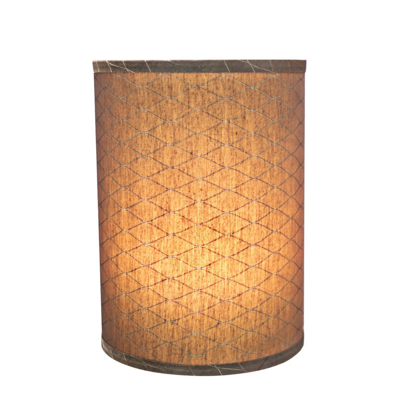 Tall Textured Drum Fabric Shade
