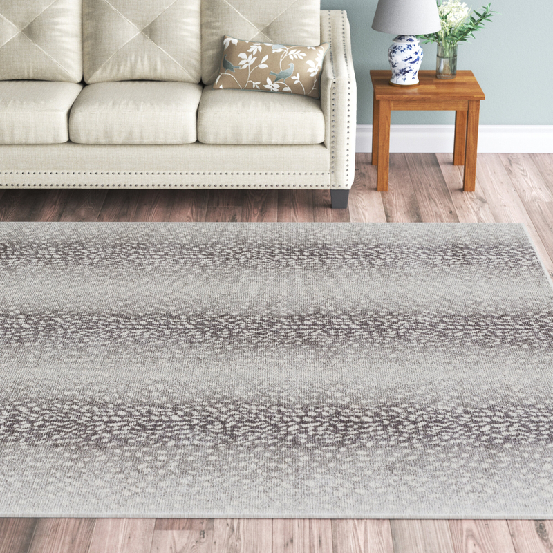 Taneytown Striped Area Rug in Light Gray/Cream