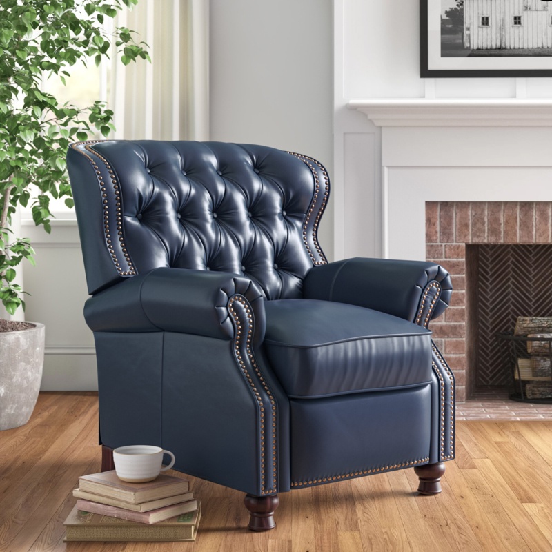 Upholstered Traditional Reclining Armchair
