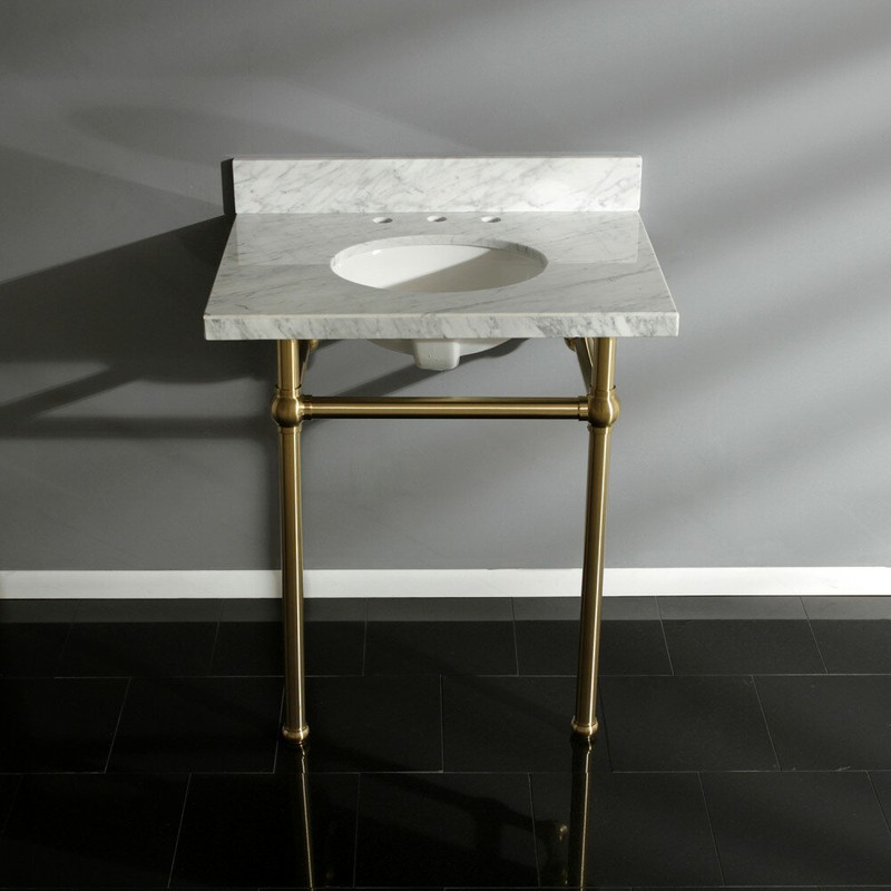 Templeton 33.25" Tall Rectangular Console Bathroom Sink with Overflow