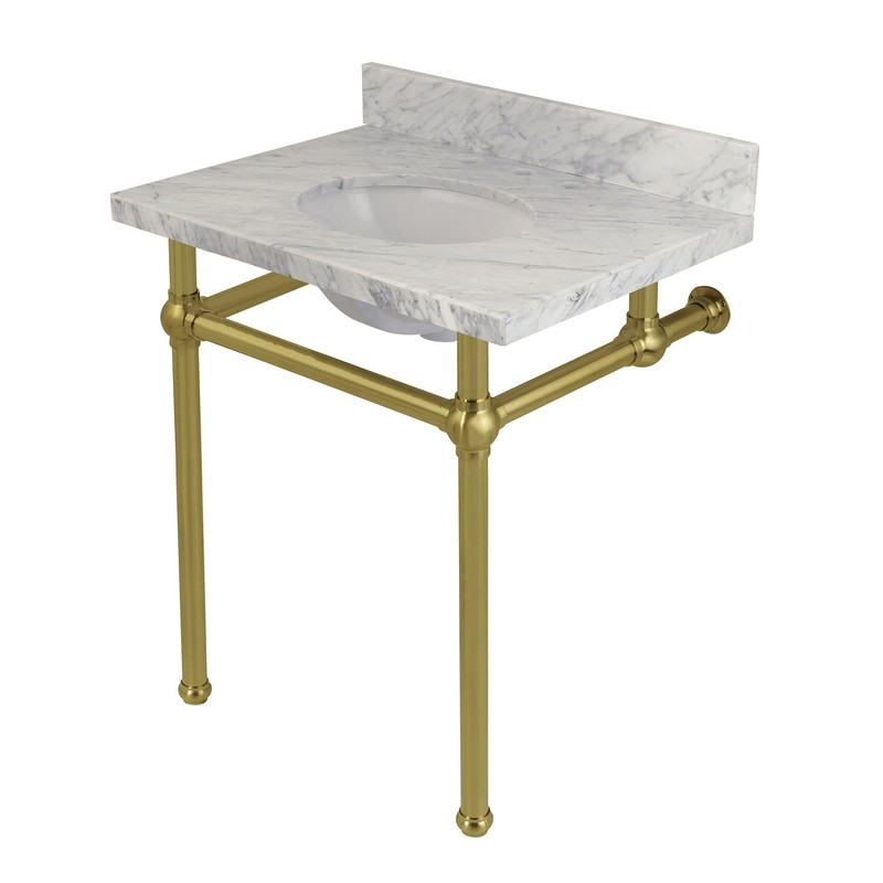 Templeton 33.25" Tall Rectangular Console Bathroom Sink with Overflow