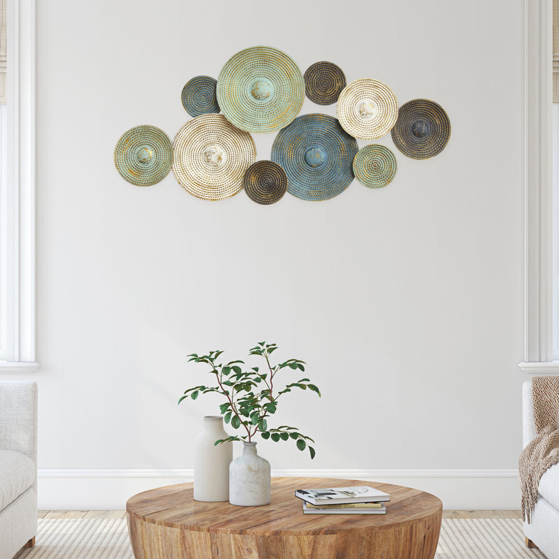 Textured Multiple Decorative Plates To Hang On Wall