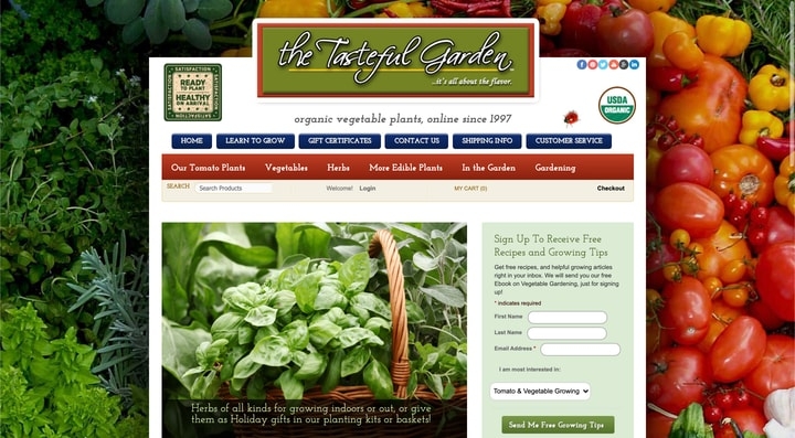 the tasteful garden website homepage the tasteful garden website homepage