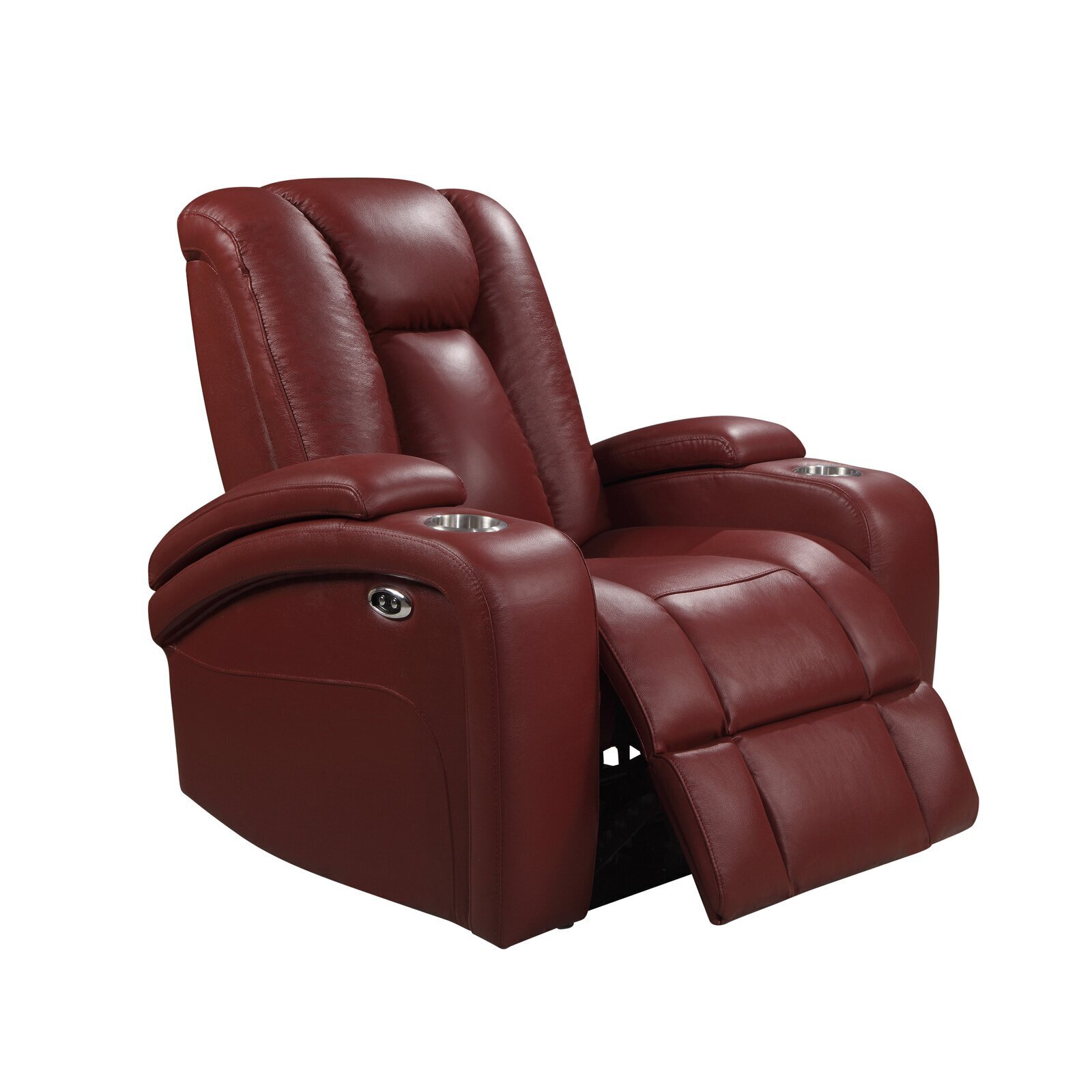 Theater style Red Recliner Chair With Storage