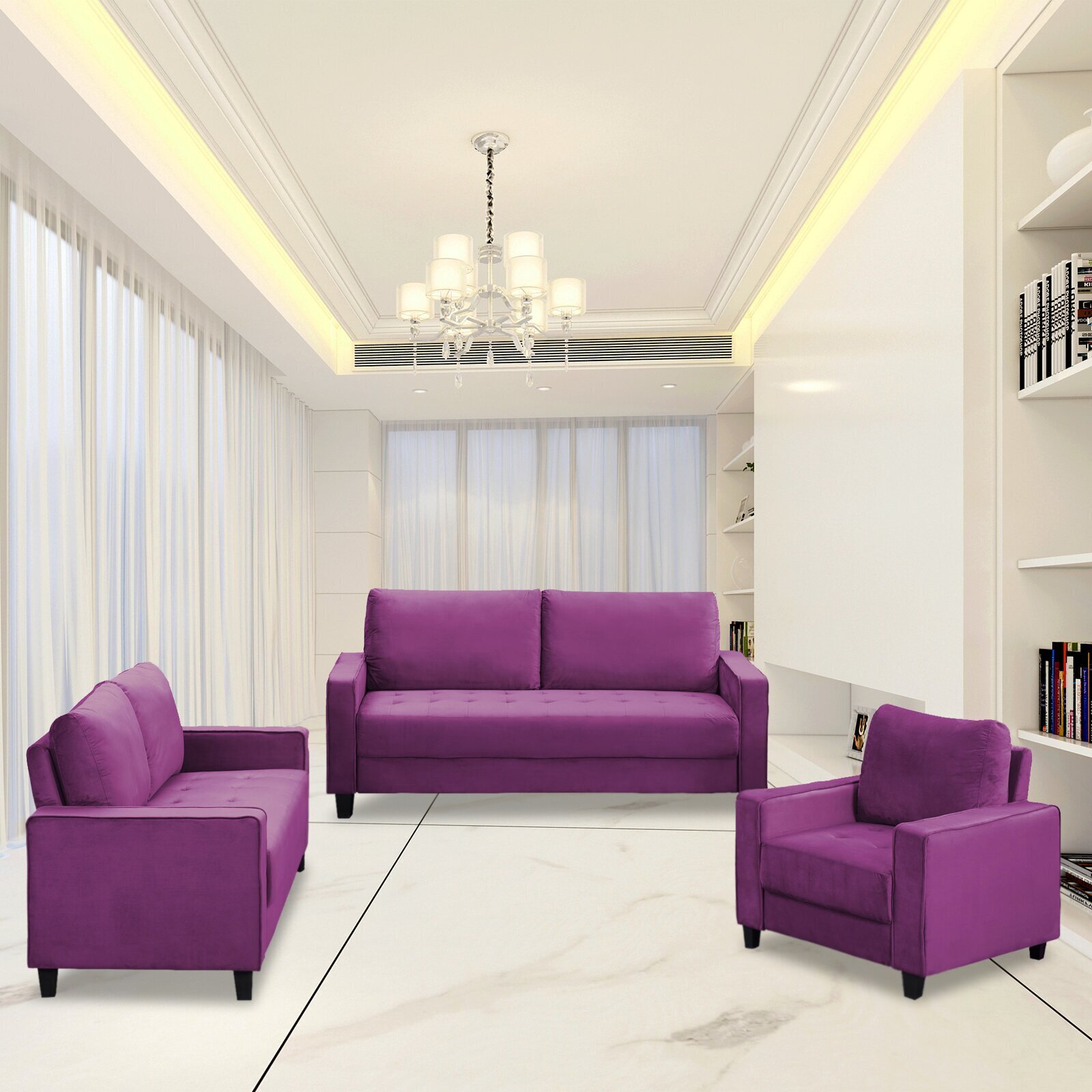 Purple Living Room Set - Foter