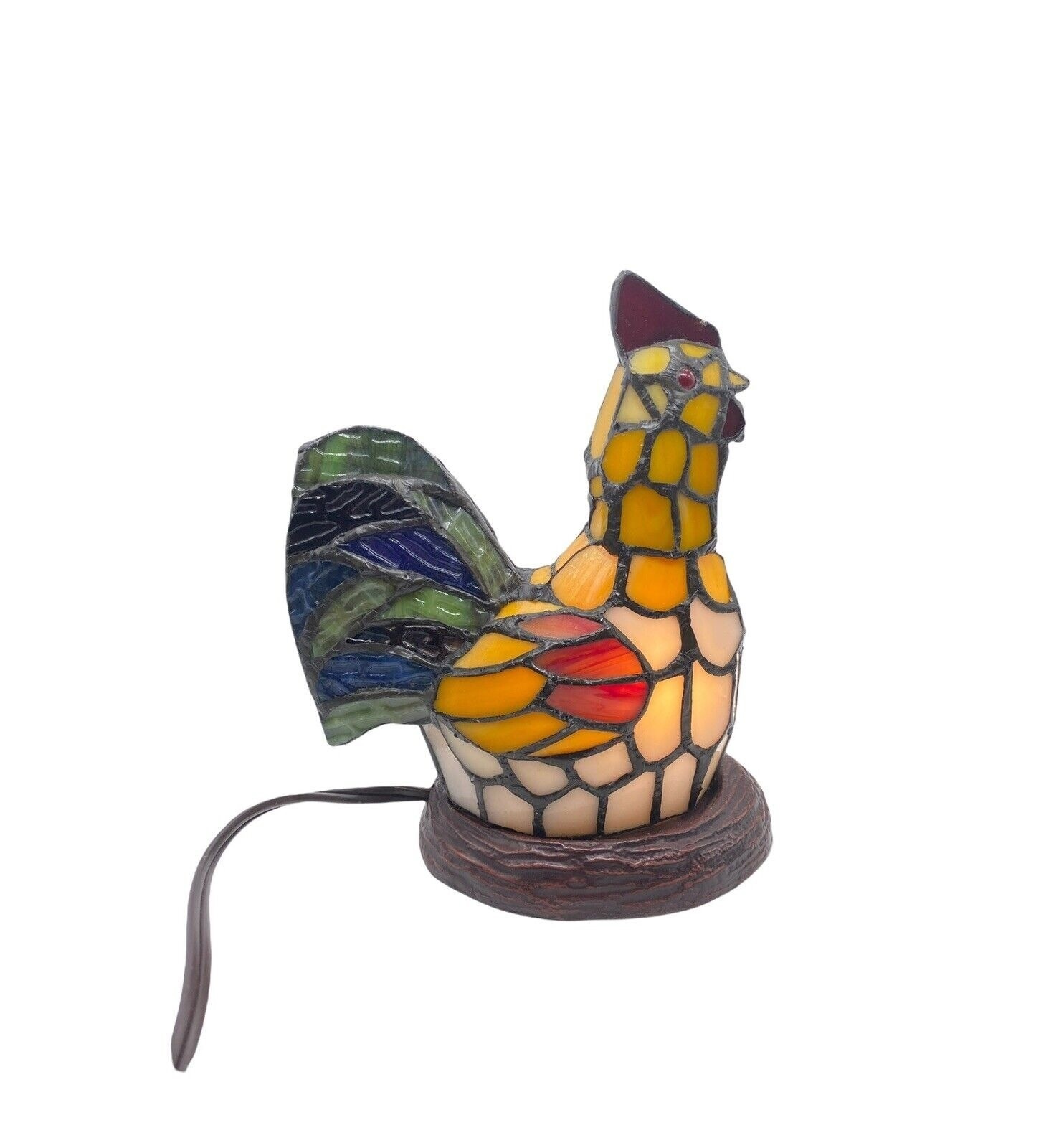 Tiffany chicken lamp with nest