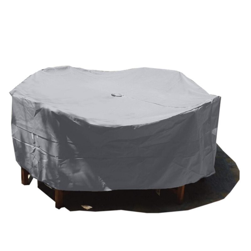 Tight Weave Water Resistant Patio Table Cover With Umbrella Hole