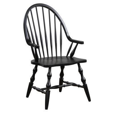 Traditional black Windsor chair