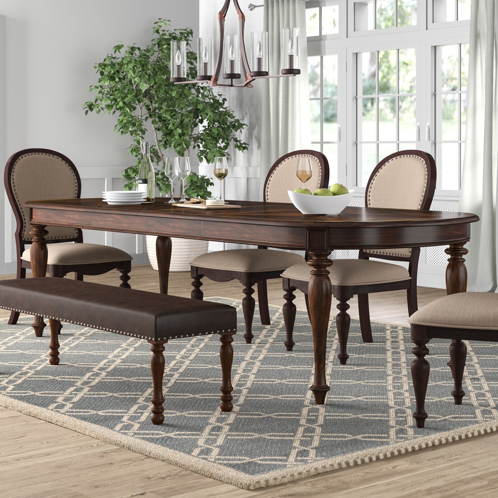 Traditional Extra Large Oval Dining Table