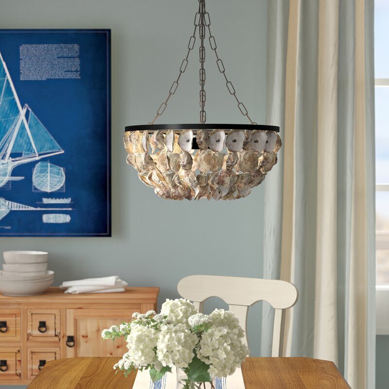 Traditional Oyster Shell Chandelier