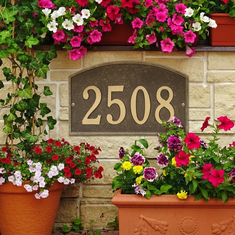 Traditional Style Brick Mailbox Address Plaque