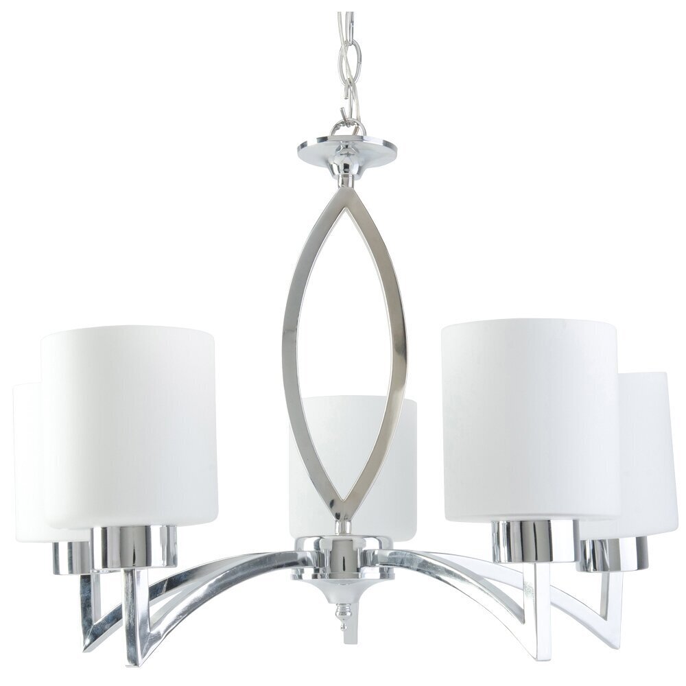 Traditional white glass chandelier