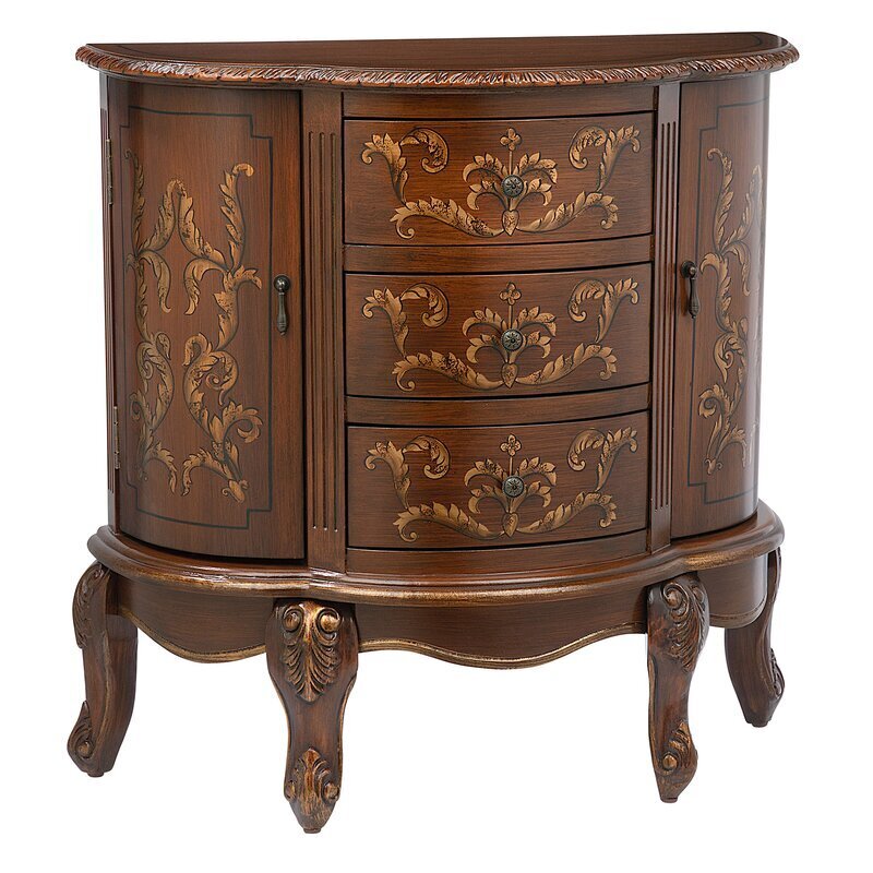 Traditional Wood Accent Cabinet