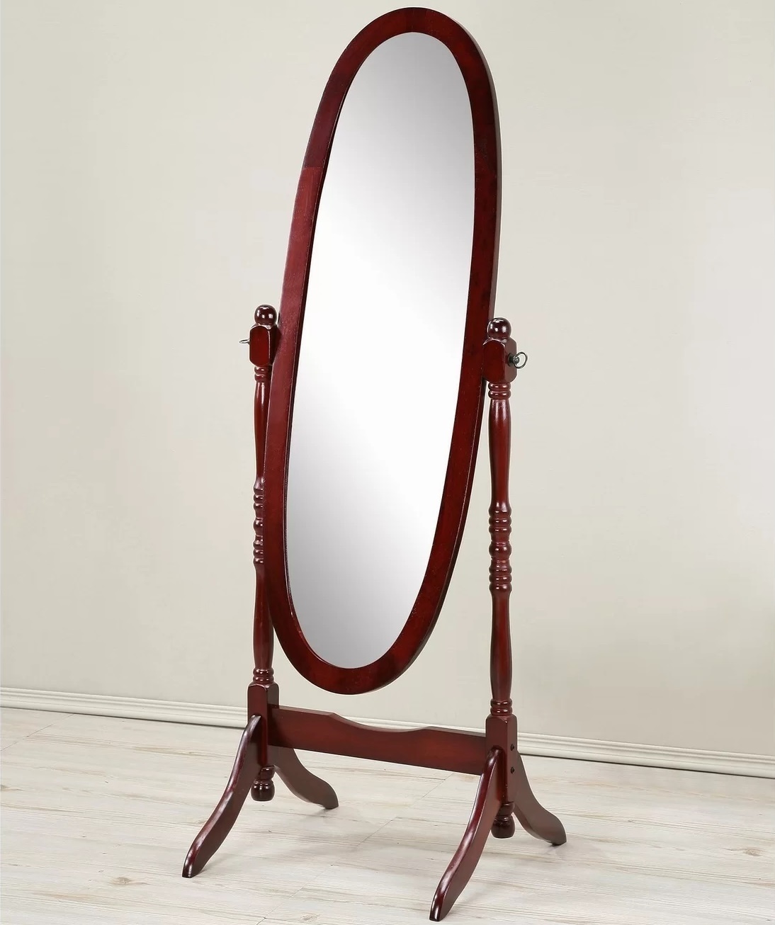 Traditional Wood Cheval Floor Mirror