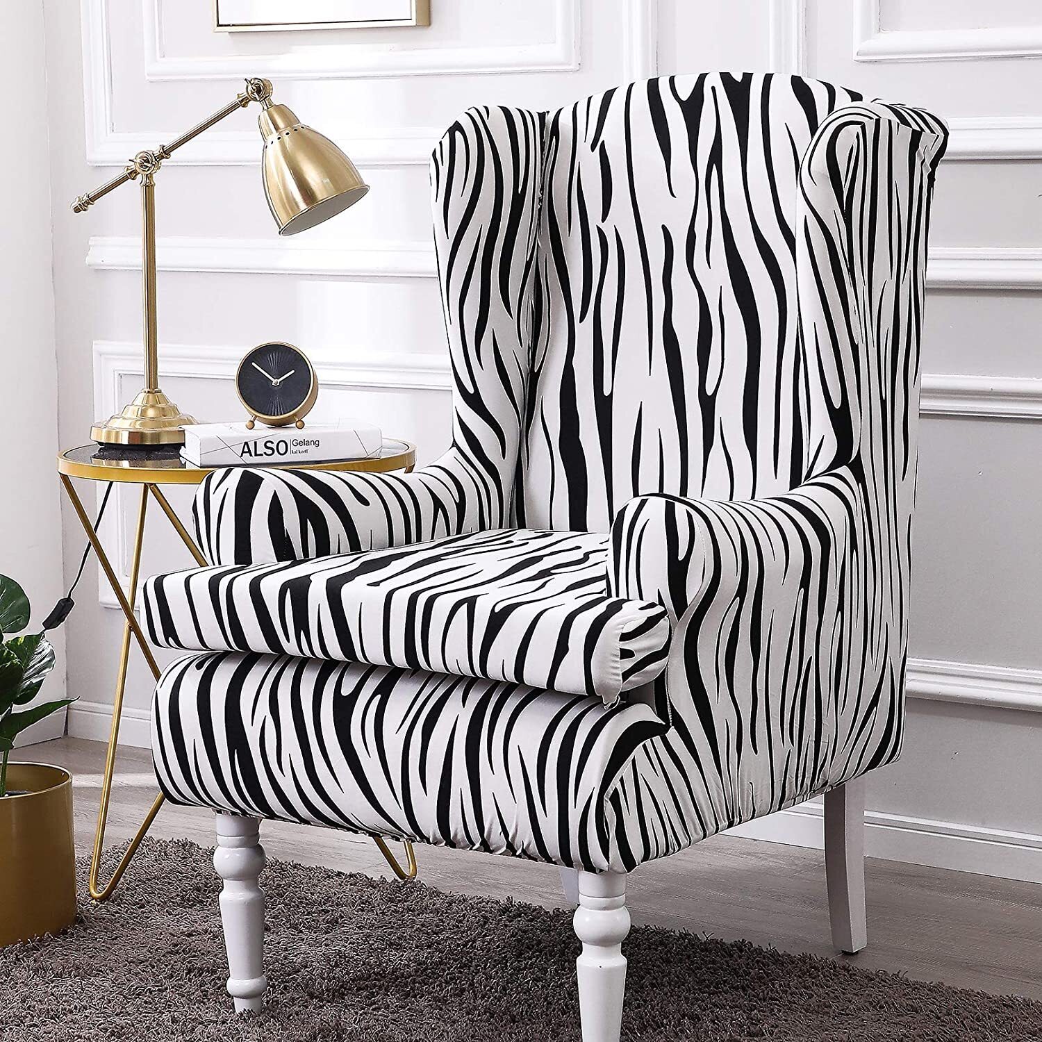 Traditional Zebra Patterned Armchair
