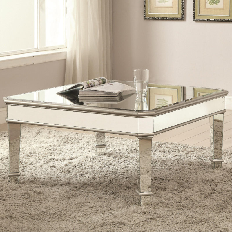 Transitional Mirrored Coffee Table