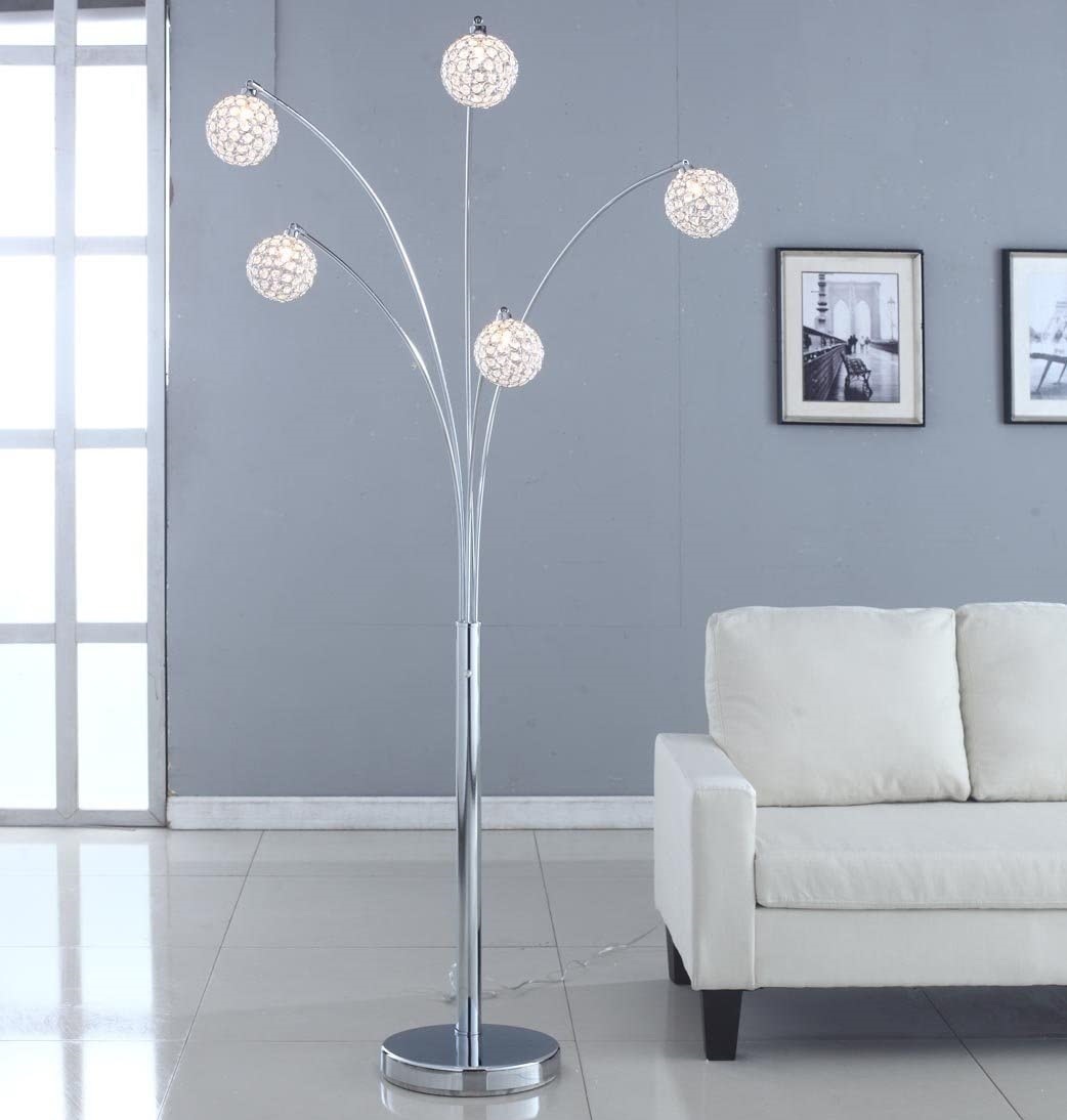 Tree style Crystal Standing Lamp