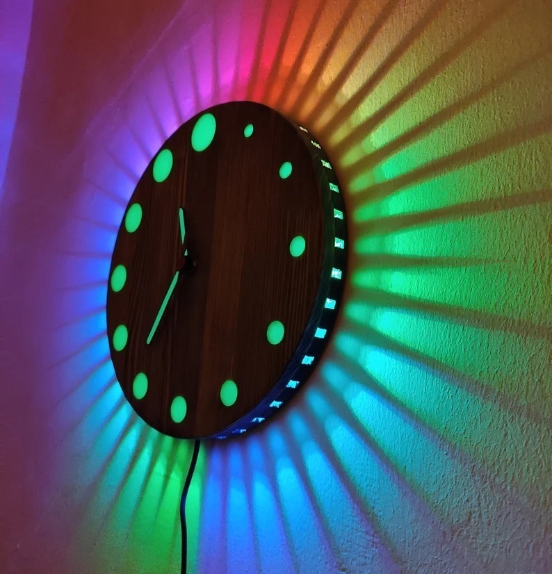 Trendy Neon Wall Clock