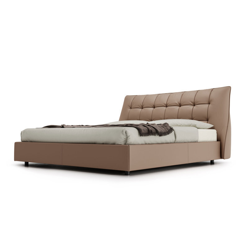 Tufted Modern Sleigh Bed