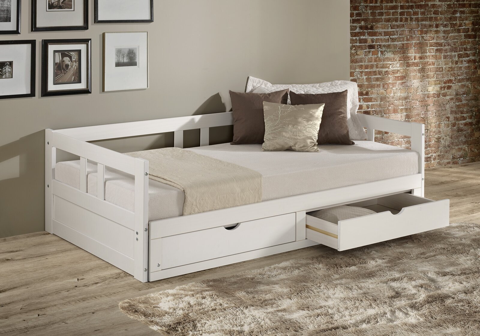 Twin Daybed with Trundle and Storage