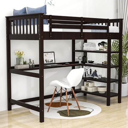 Loft Bed With Shelves - Ideas on Foter