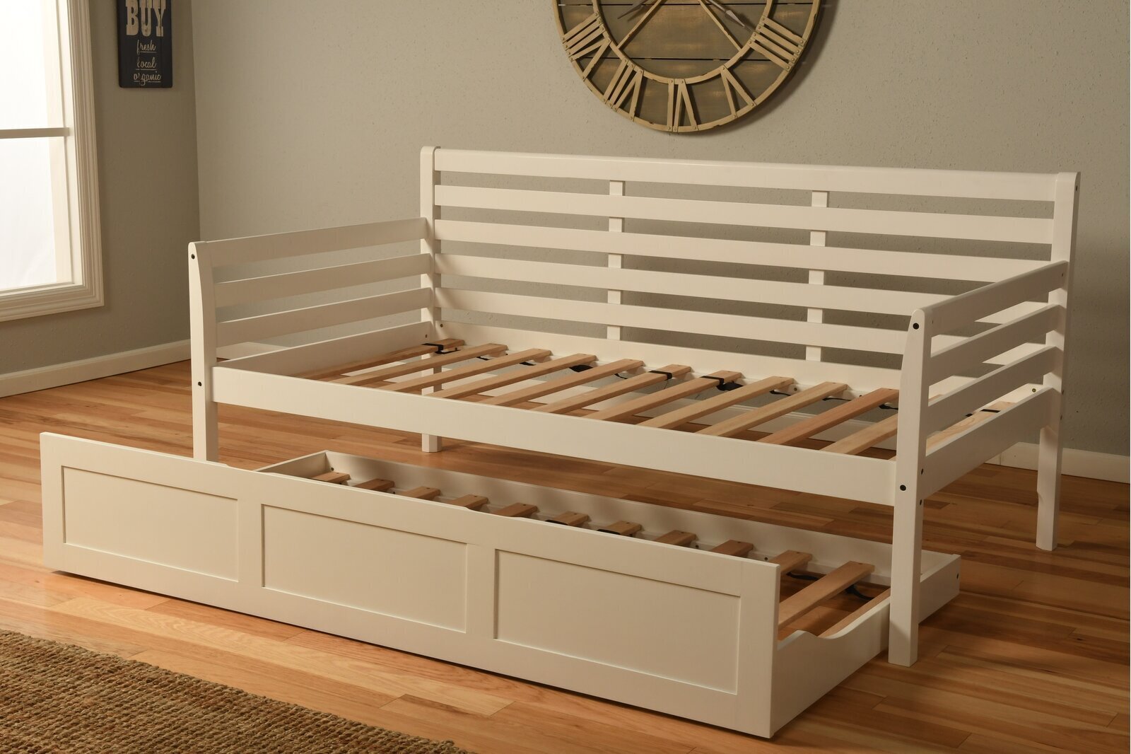 Twin Solid Wood Daybed With Trundle