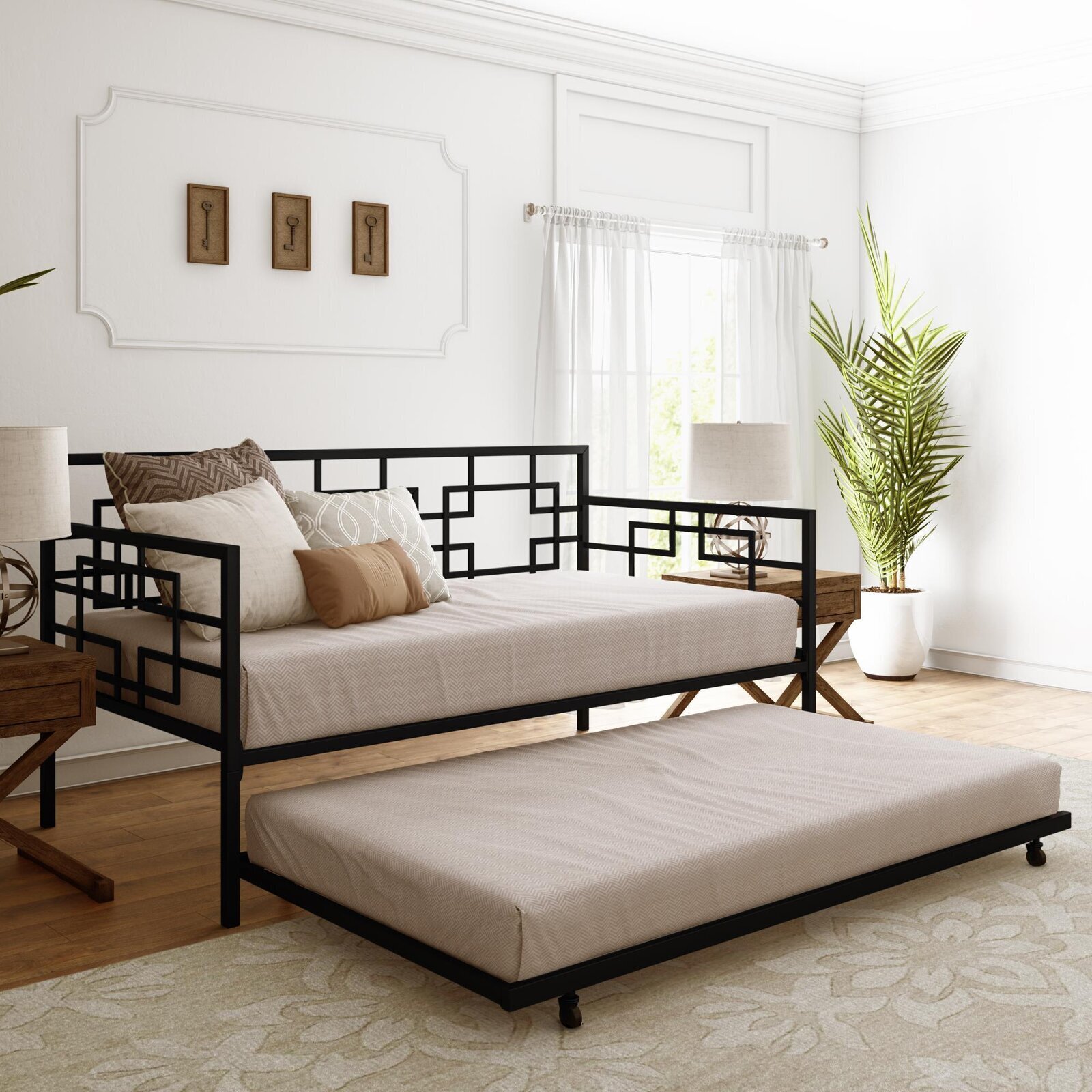 Twin Steel Daybed with Trundle