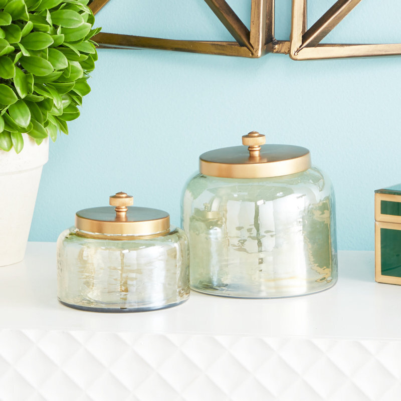 Two Piece Fancy Canister Set