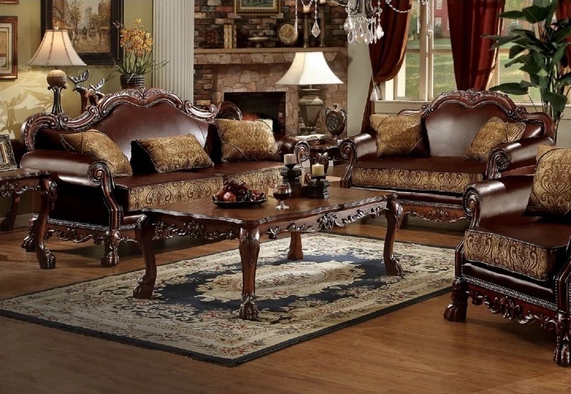Two Piece Mediterranean Style Living Room Set