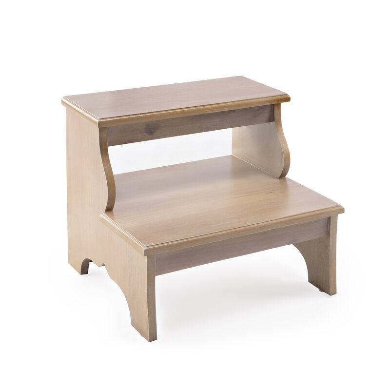 Two Step Wood Accent Stool