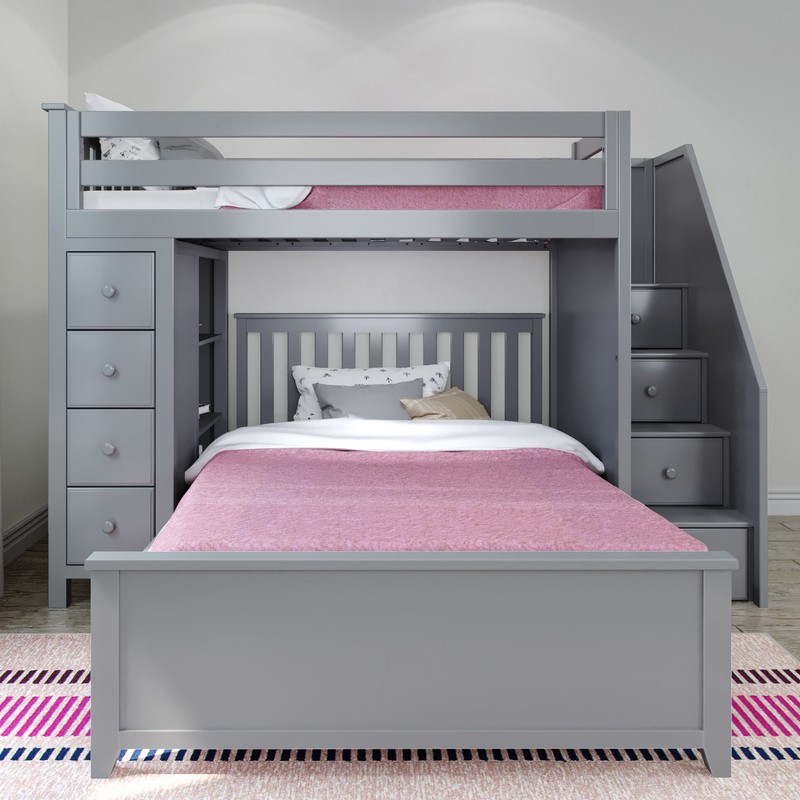 Tyree 8 Drawer Solid Wood L-Shaped Bunk Beds by Three Posts™ Baby & Kids