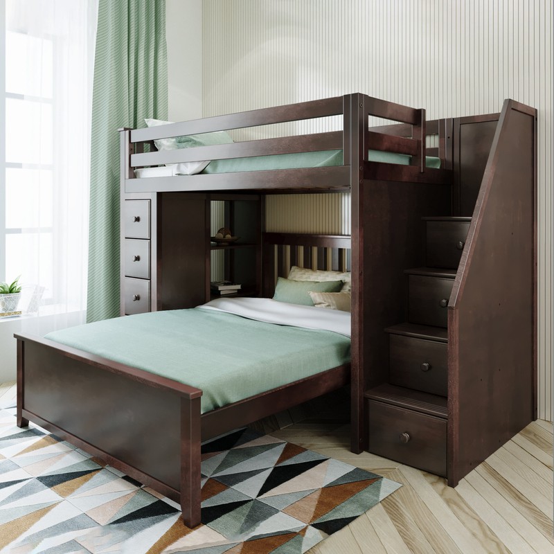 Tyree 8 Drawer Solid Wood L-Shaped Bunk Beds by Three Posts™ Baby & Kids