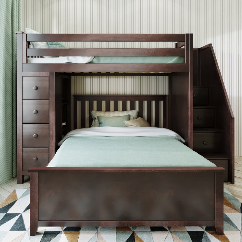 Tyree 8 Drawer Solid Wood L-Shaped Bunk Beds by Three Posts™ Baby & Kids