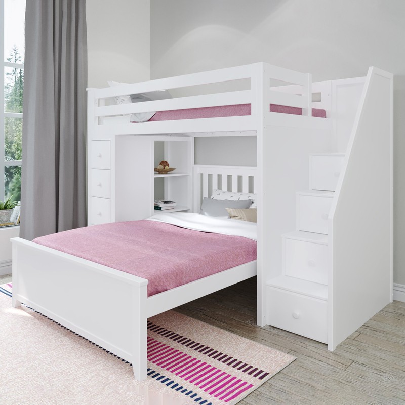 Tyree 8 Drawer Solid Wood L-Shaped Bunk Beds by Three Posts™ Baby & Kids