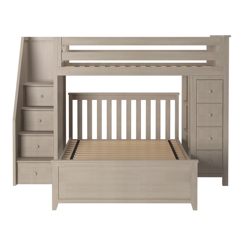 Tyree 8 Drawer Solid Wood L-Shaped Bunk Beds by Three Posts™ Baby & Kids
