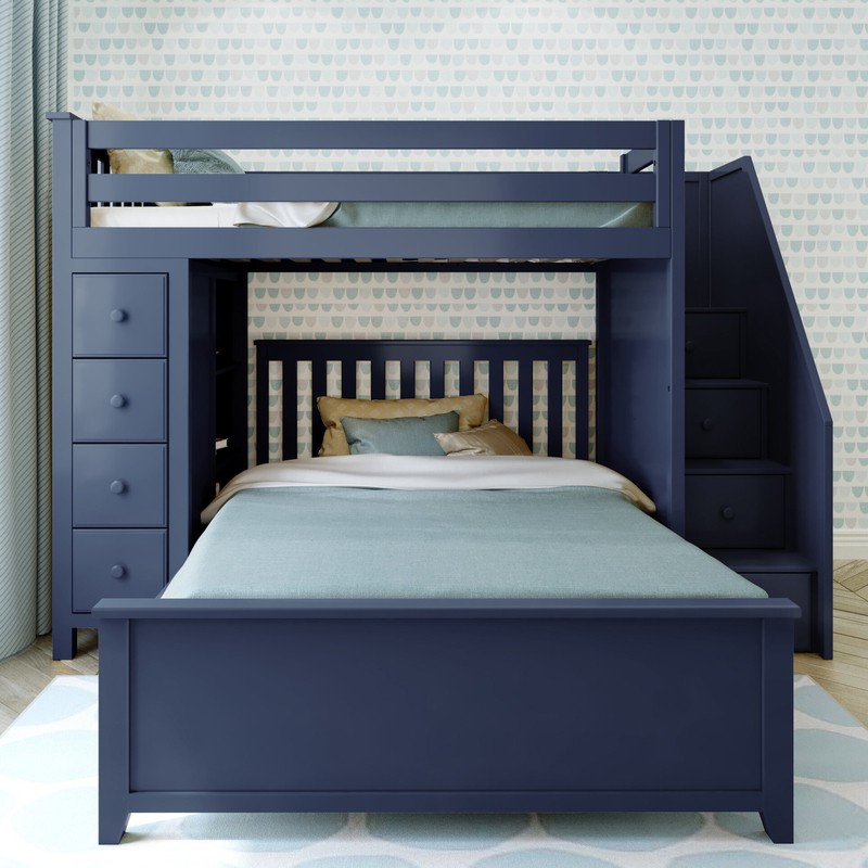 Tyree 8 Drawer Solid Wood L-Shaped Bunk Beds by Three Posts™ Baby & Kids