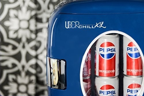Uber Appliance UB-XL1-BLUE Mini Fridge, 9L, Navy Blue
