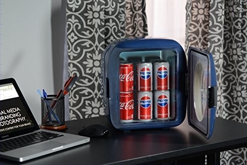 Uber Appliance UB-XL1-BLUE Mini Fridge, 9L, Navy Blue