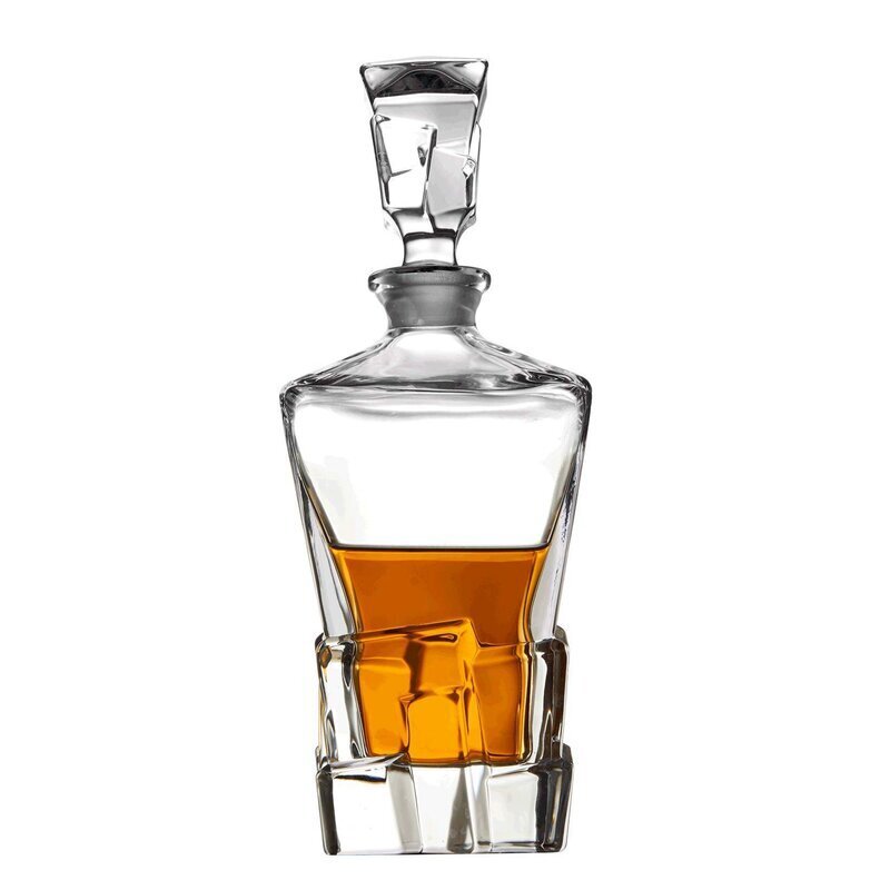 Ultra clear crystalline hand blown decanter